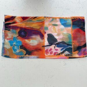 Lightweight Abstract Nature Print 100% Viscose Scarf Multi Colors Sz OS
